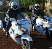 2 Police motorcycles. Identical